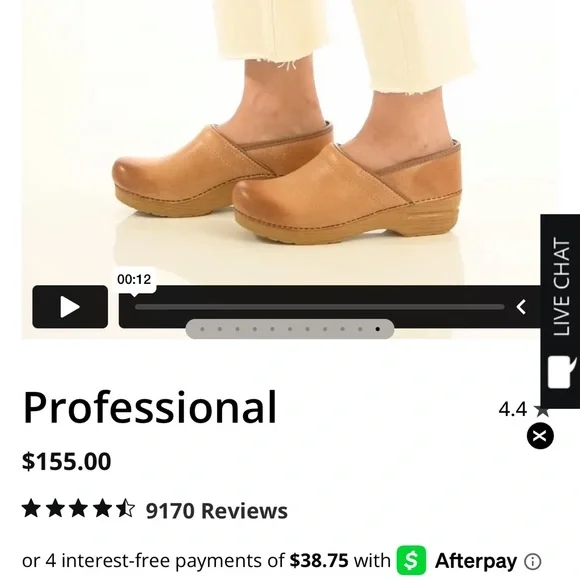 Dansko Professional Honey Distressed Clog size 39 or 8.5/9 | Never Worn - Picture 8 of 9